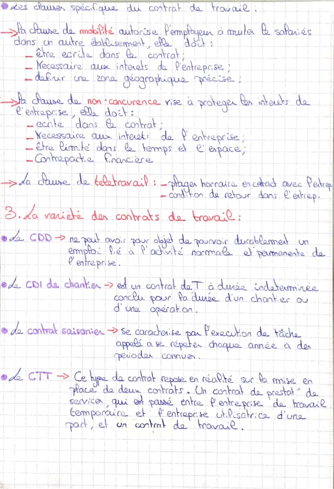 
<p>Le contrat de travail est un contrat par lequel une personne se place sous la subordination juridique d'une autre personne, l'employeur,