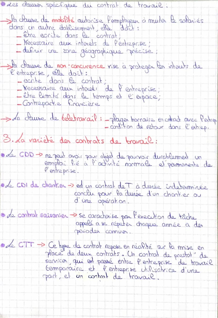 
<p>Le contrat de travail est un contrat par lequel une personne se place sous la subordination juridique d'une autre personne, l'employeur,