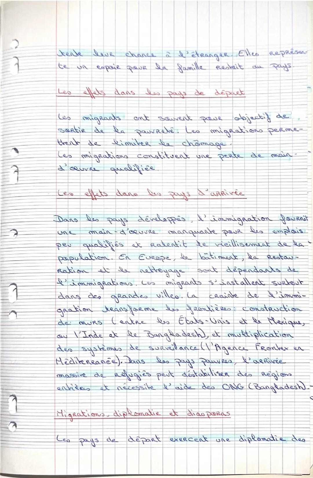--- OCR Start ---
Programme
Geographie: fiche de révision.
Theme 3. Des mabilités généralisées
Chapitre 5 Chapitre 1: Migrations et mobilité