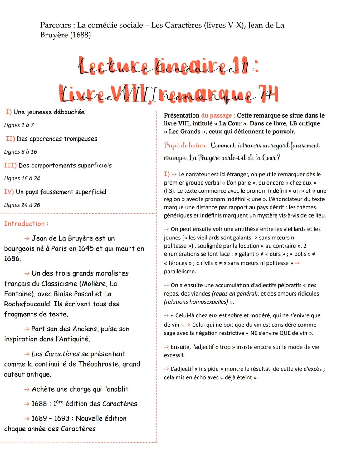 Découvre Les Caractères de La Bruyère: Analyse et PDF des Livres 5 et 8