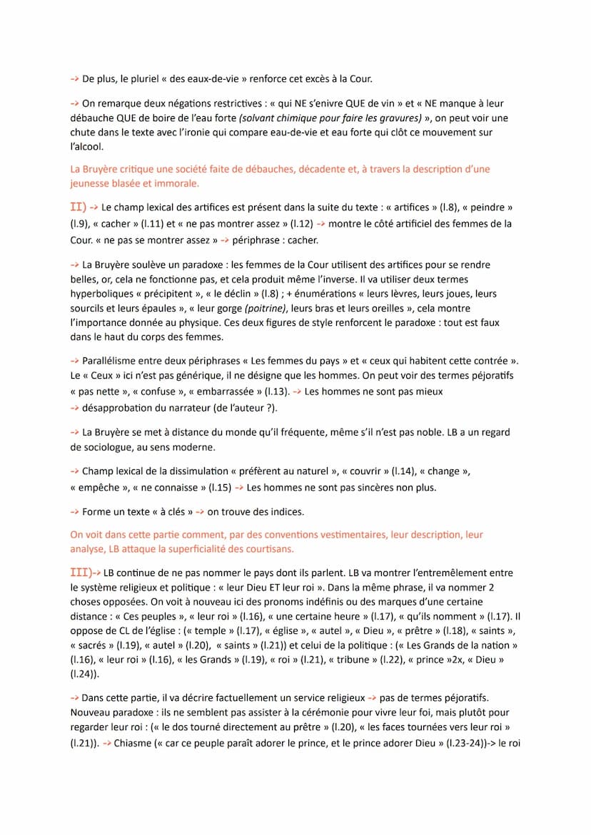 Parcours : La comédie sociale - Les Caractères (livres V-X), Jean de La
Bruyère (1688)
Lecture lineaire 11:
Livre MIT remarque 74
I) Une jeu