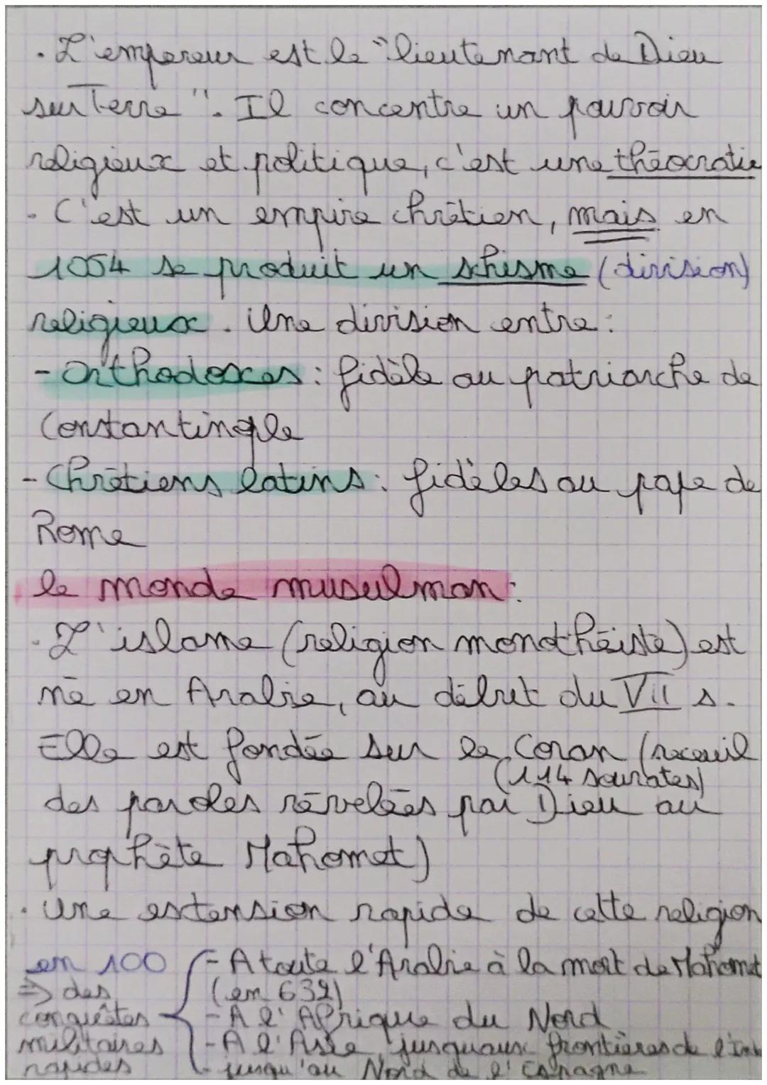 # La Méditerranée
Medievale

Au Moyen-Aga trois civilisations
se develoquent autour de la Mediterran

-l'Occident chrêtion
-
l'empire byzant