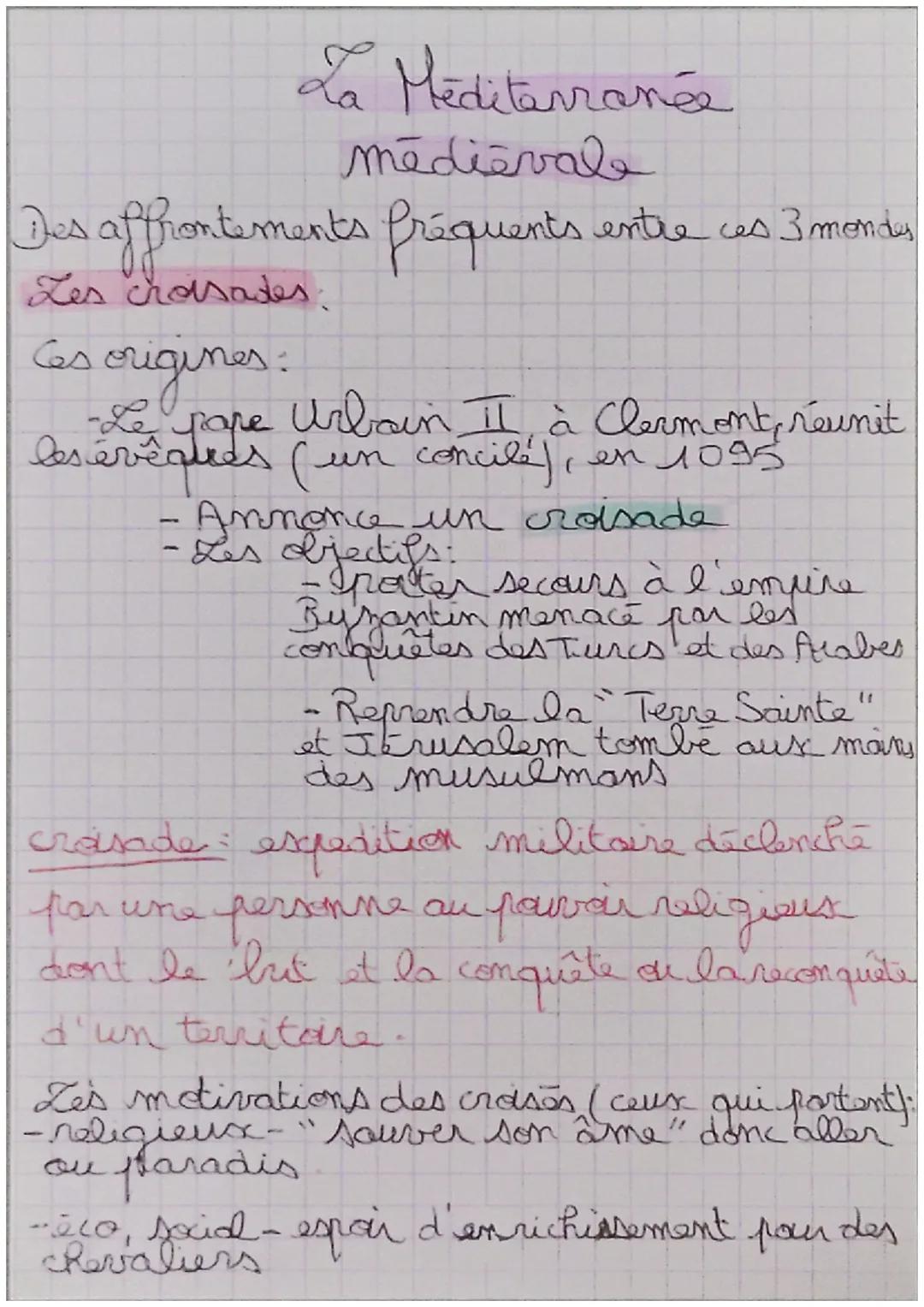 # La Méditerranée
Medievale

Au Moyen-Aga trois civilisations
se develoquent autour de la Mediterran

-l'Occident chrêtion
-
l'empire byzant