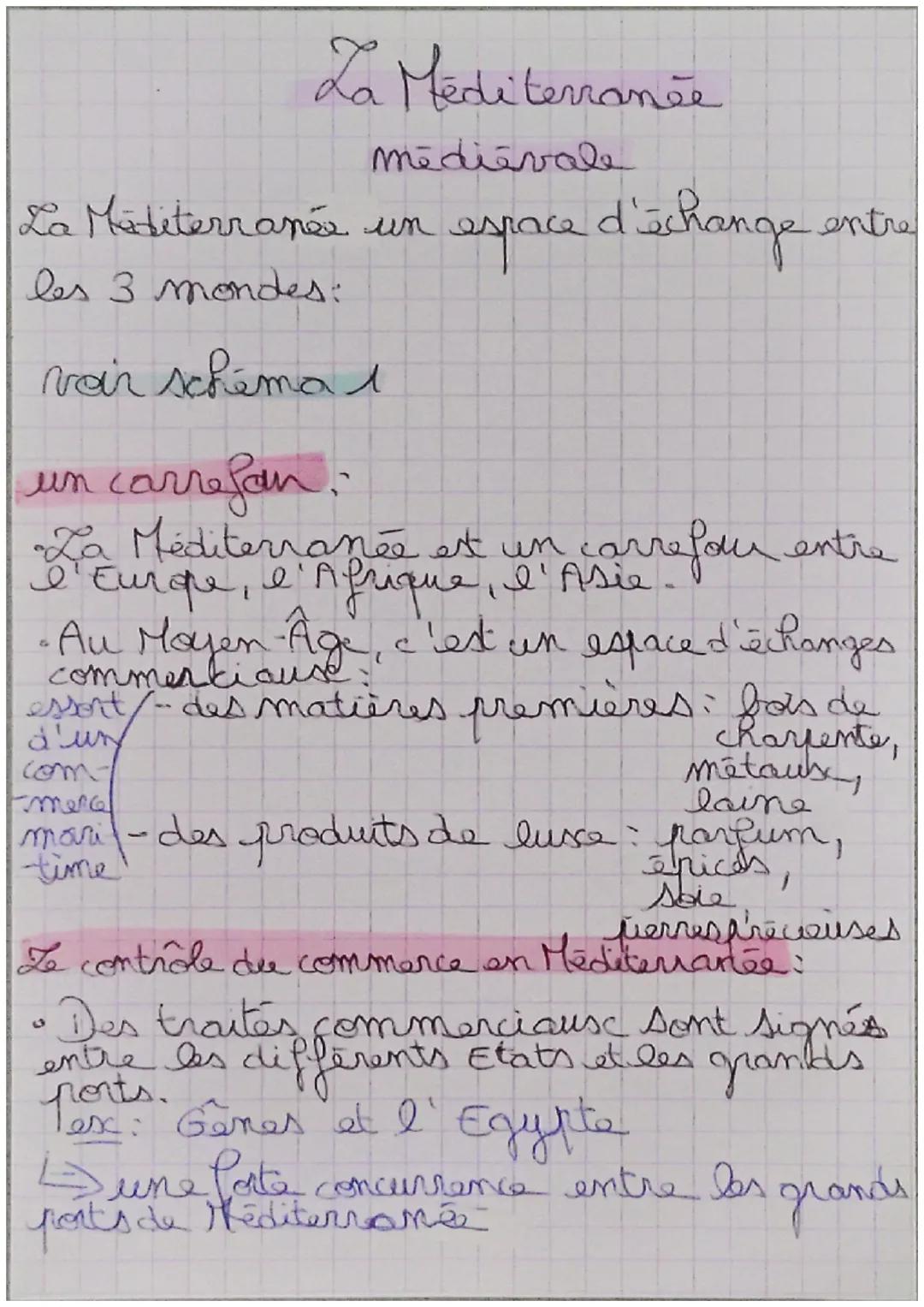 # La Méditerranée
Medievale

Au Moyen-Aga trois civilisations
se develoquent autour de la Mediterran

-l'Occident chrêtion
-
l'empire byzant