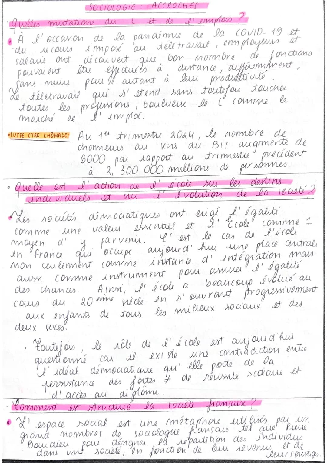 Accroches pour le BAC SES (2024)