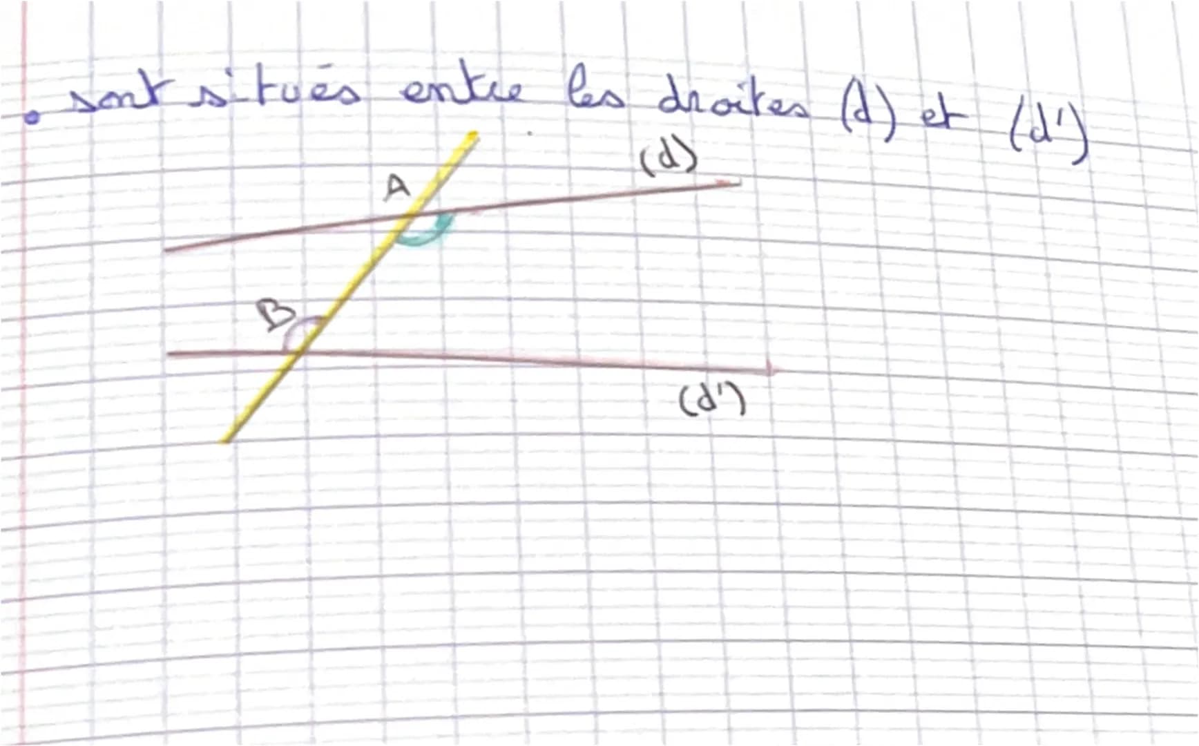 Seg 6: Angles et Parallelisme
0
I Caractérisation du Parallelisme avec les angles.
1. Paires d'angles et vocabulaire
AOC DOB
COB AOD
ma Fas
