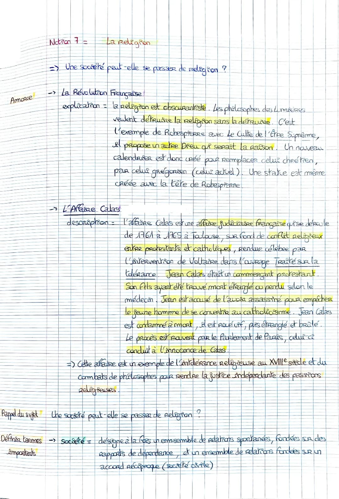 Peut-on vivre sans religion ? Dissertation et idées des philosophes des Lumières
