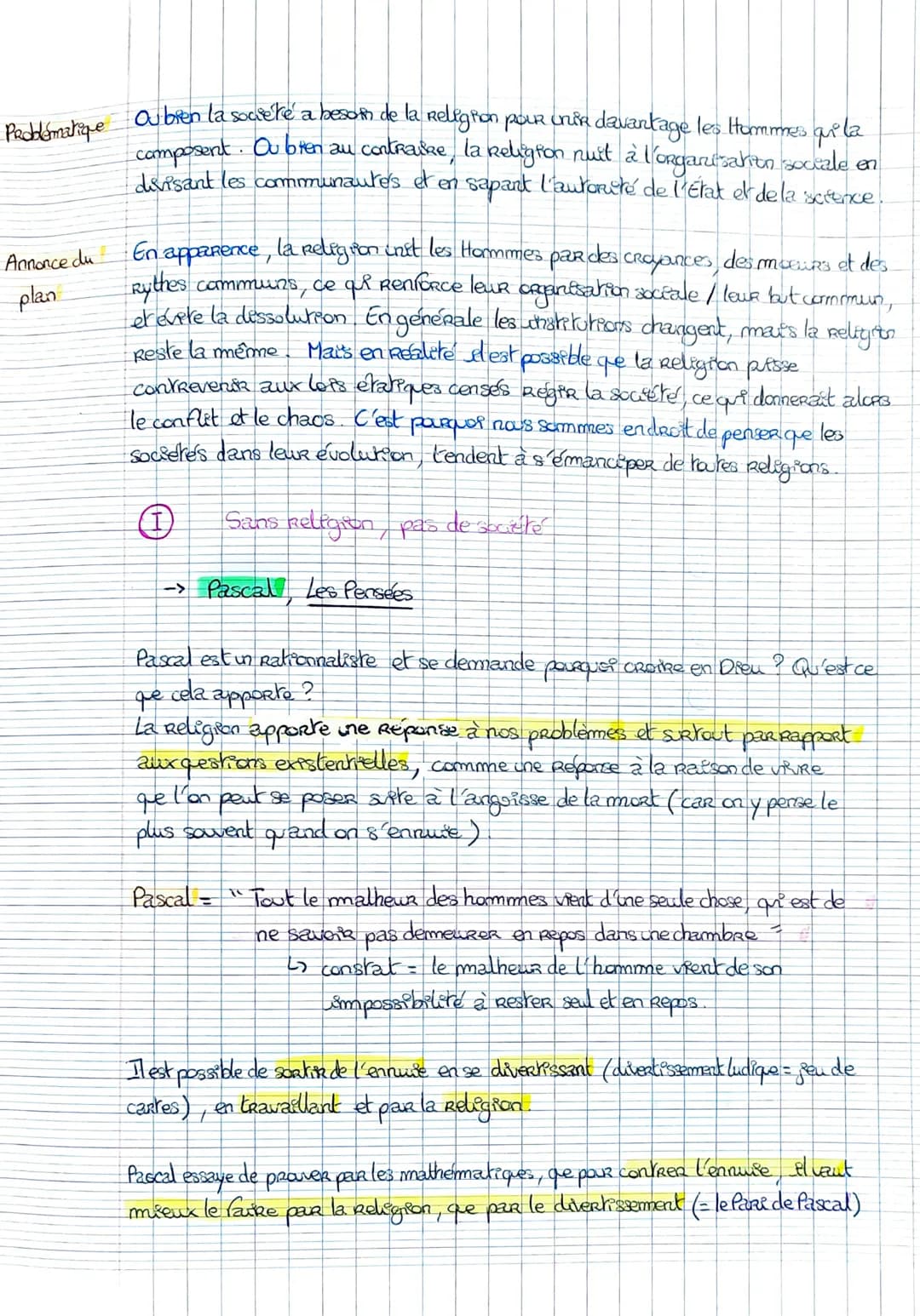 Amorce
La Religion
-> Une société peut-elle se passer de Religion ?
->La Révolution Française
explication =
Notiton 7 =
la Religion est obsc