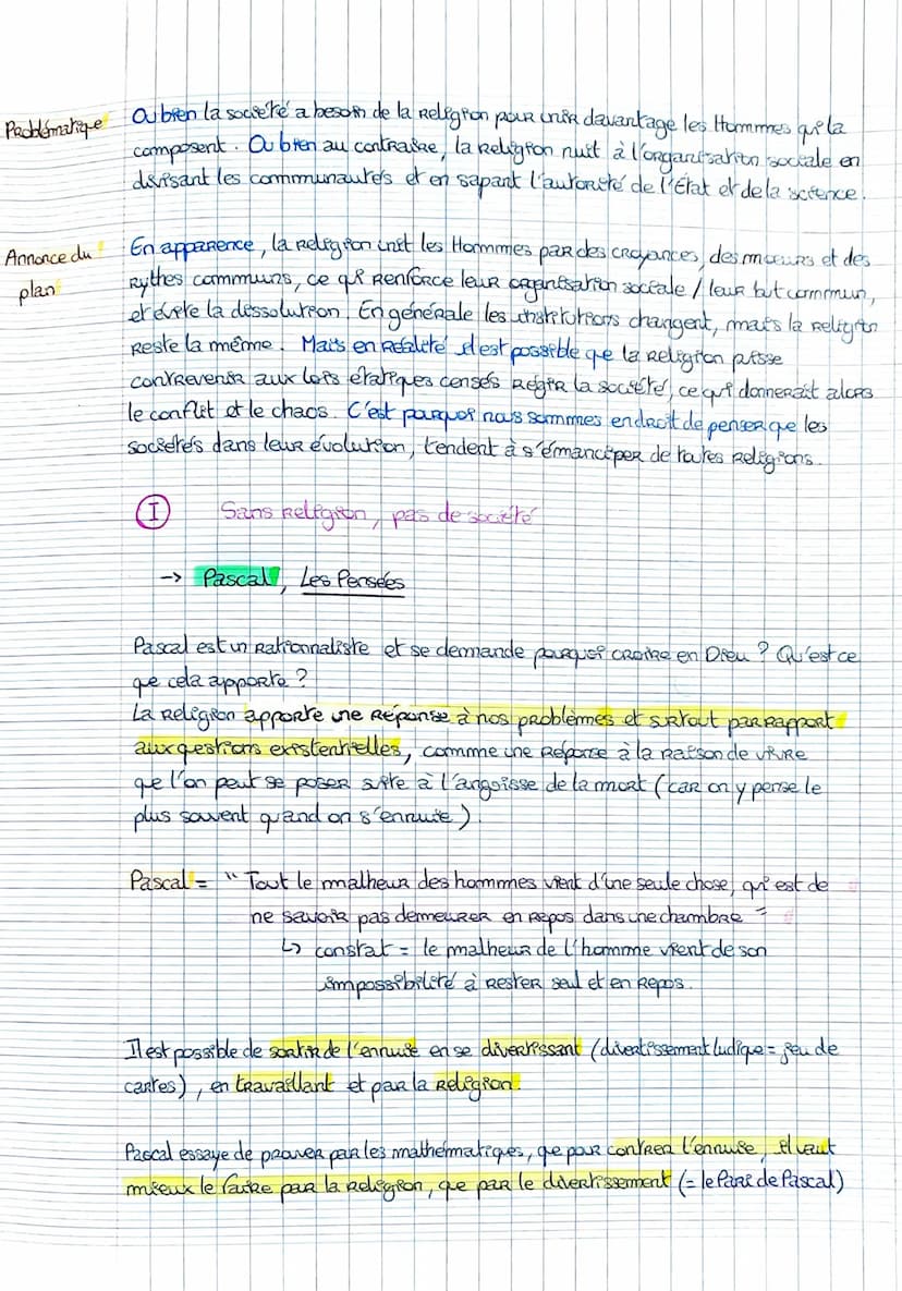 Amorce
La Religion
-> Une société peut-elle se passer de Religion ?
->La Révolution Française
explication =
Notiton 7 =
la Religion est obsc