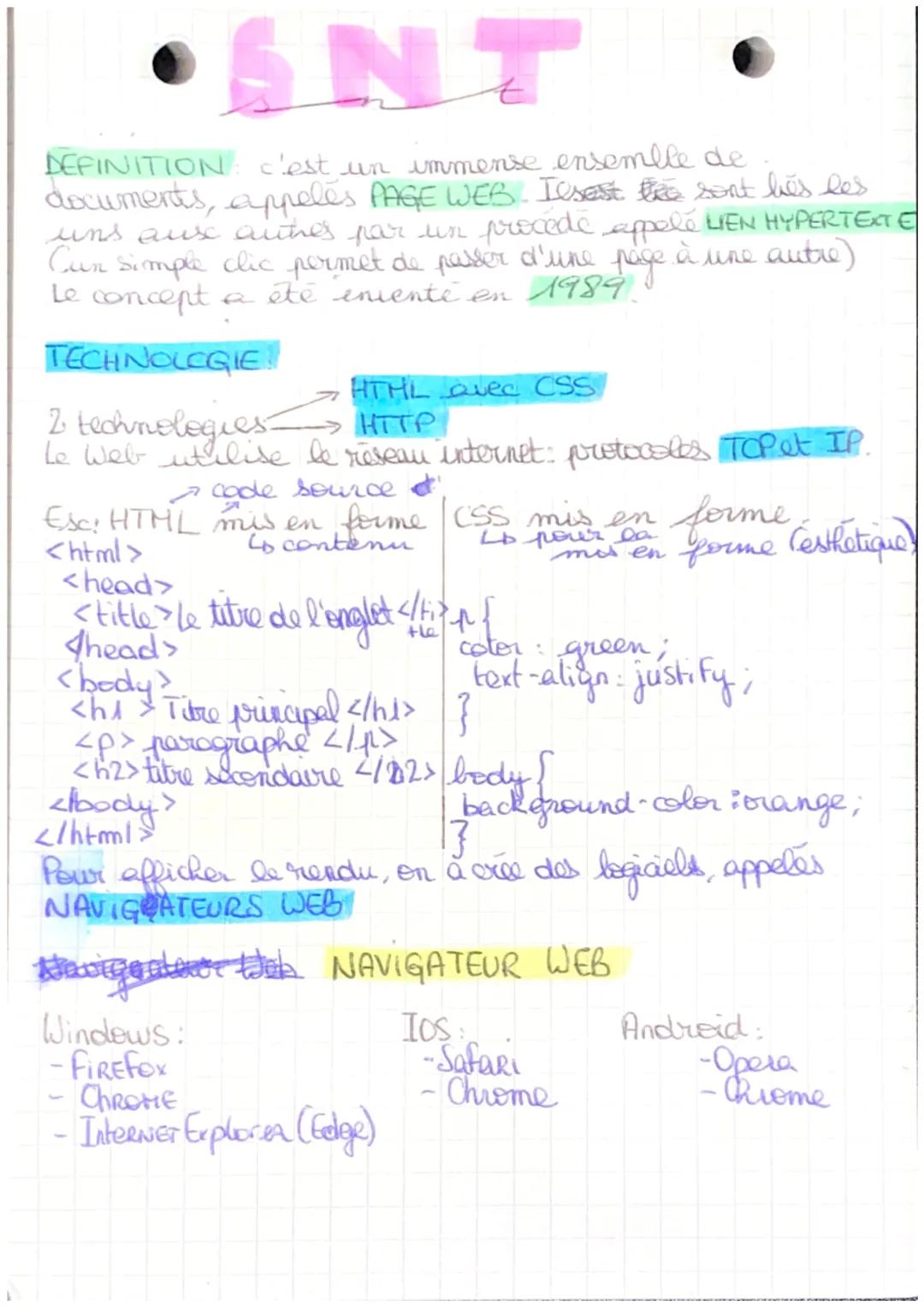 INT

DEFINITION c'est un immense ensemble de
documents, appelés PAGE WEB. Ilsest tee sont liés les
uns auss autres par un procede appelé LIE
