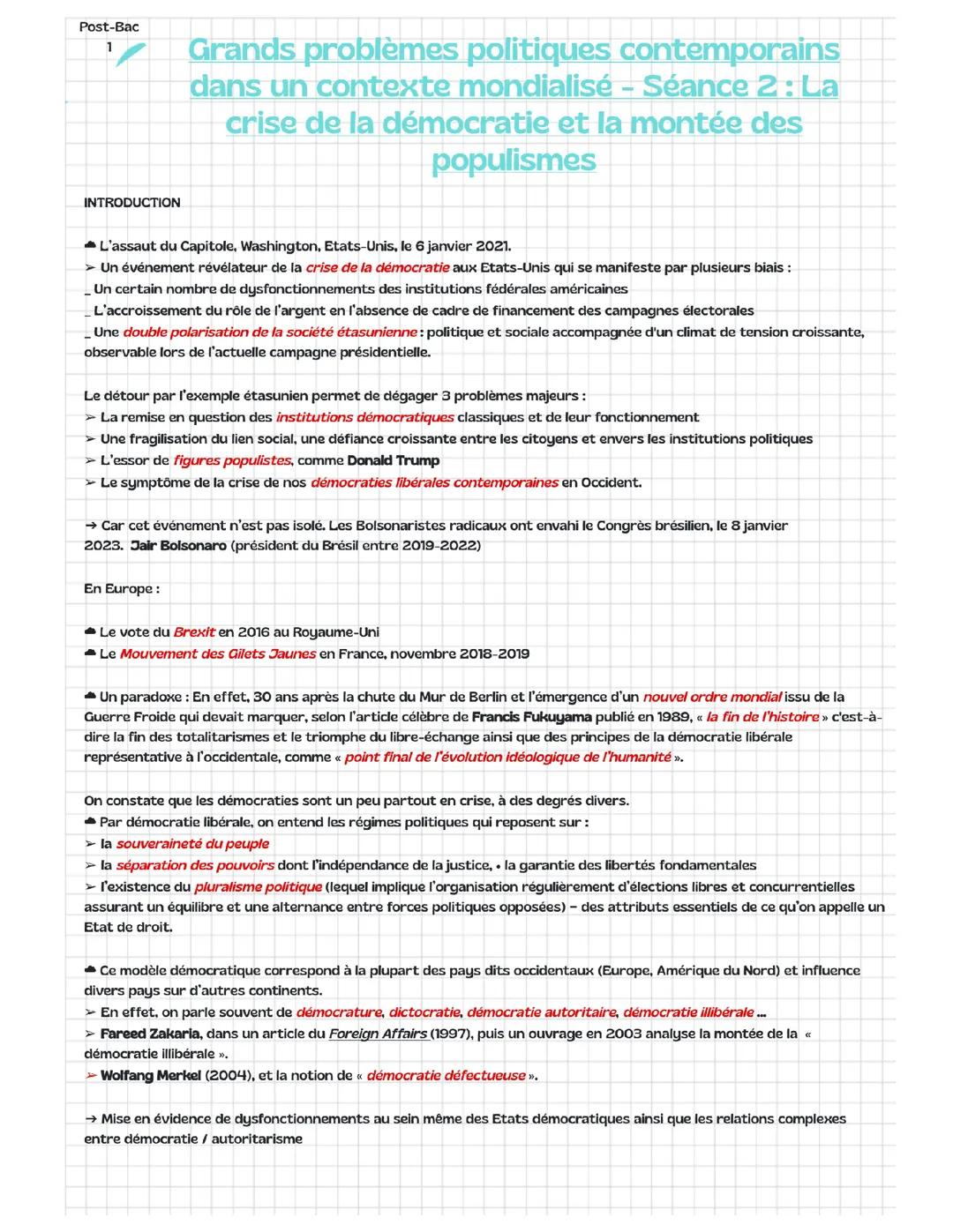 Comprendre la crise démocratique et la montée des populismes dans un monde globalisé