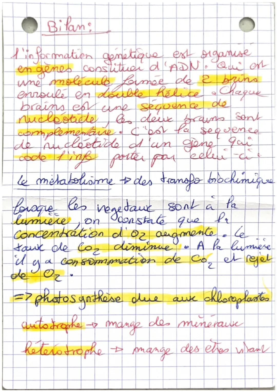 SUIT
P'ADN.
ADN = Acide desoxyribonucleique
la molecule d'ADN est constitue
de 2 chaines appeler brains са
molécule est en double helice
ou 