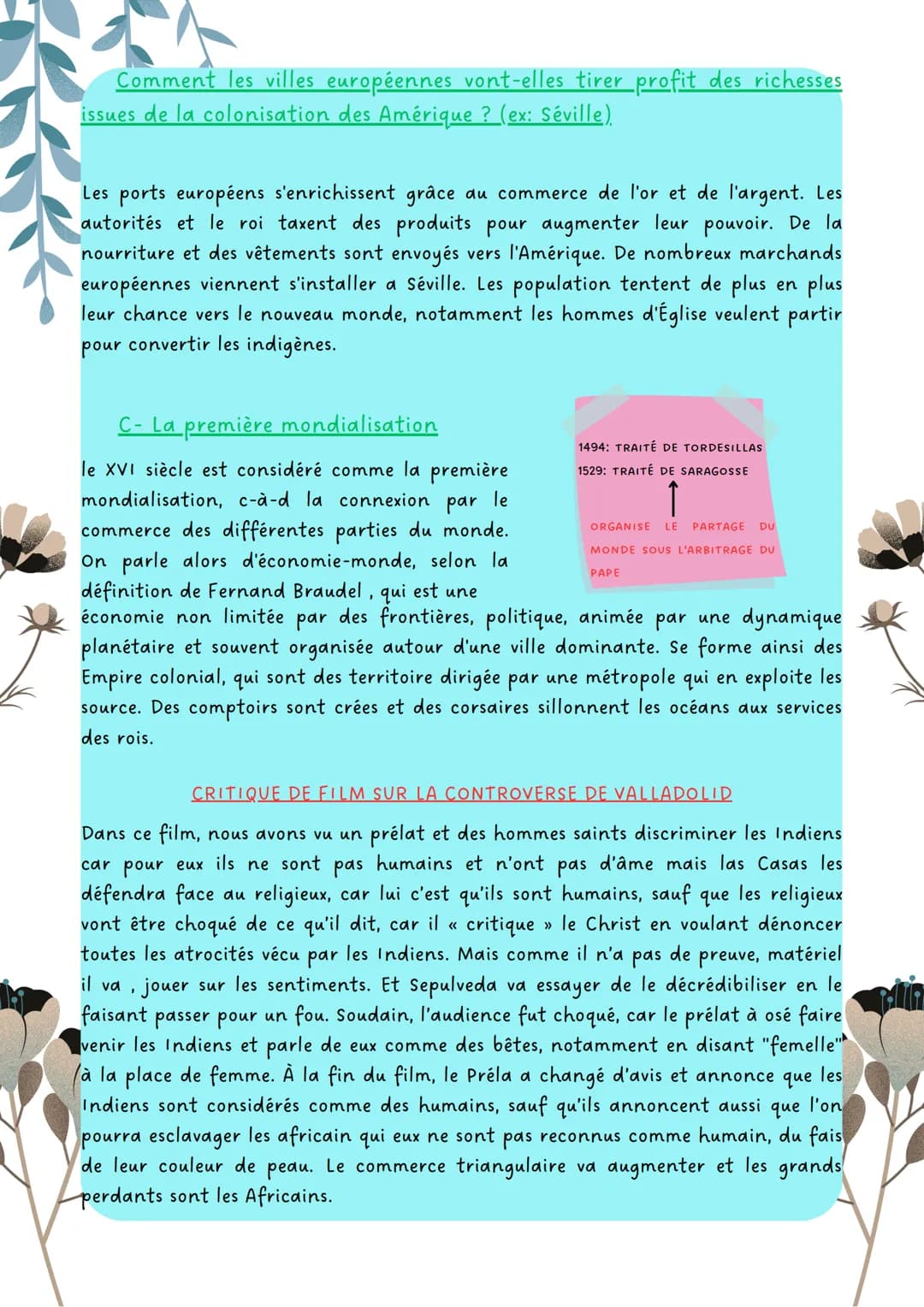 L'OUVERTURE ATLANTIQUE
les conséquences de la découverte du Nouveau Monde
1- Les grandes découvertes
A- Christophe Colomb et la découverte d