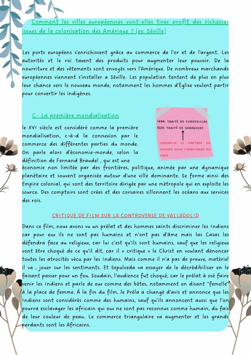 L'OUVERTURE ATLANTIQUE
les conséquences de la découverte du Nouveau Monde
1- Les grandes découvertes
A- Christophe Colomb et la découverte d