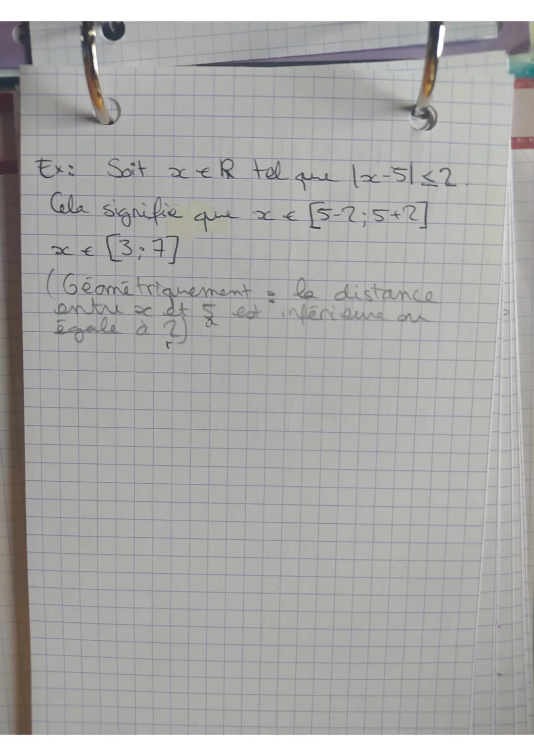 Maths Chapitre 6 Encadrement
Eet intervalles
I) Intervalles de R
F
xe 0:47
-1<x<3
xe 1-1;3]
2<x<4
x € ]2;4[
x 22
*€ [2; +∞
[
O
+
0
1
1
+
3
x