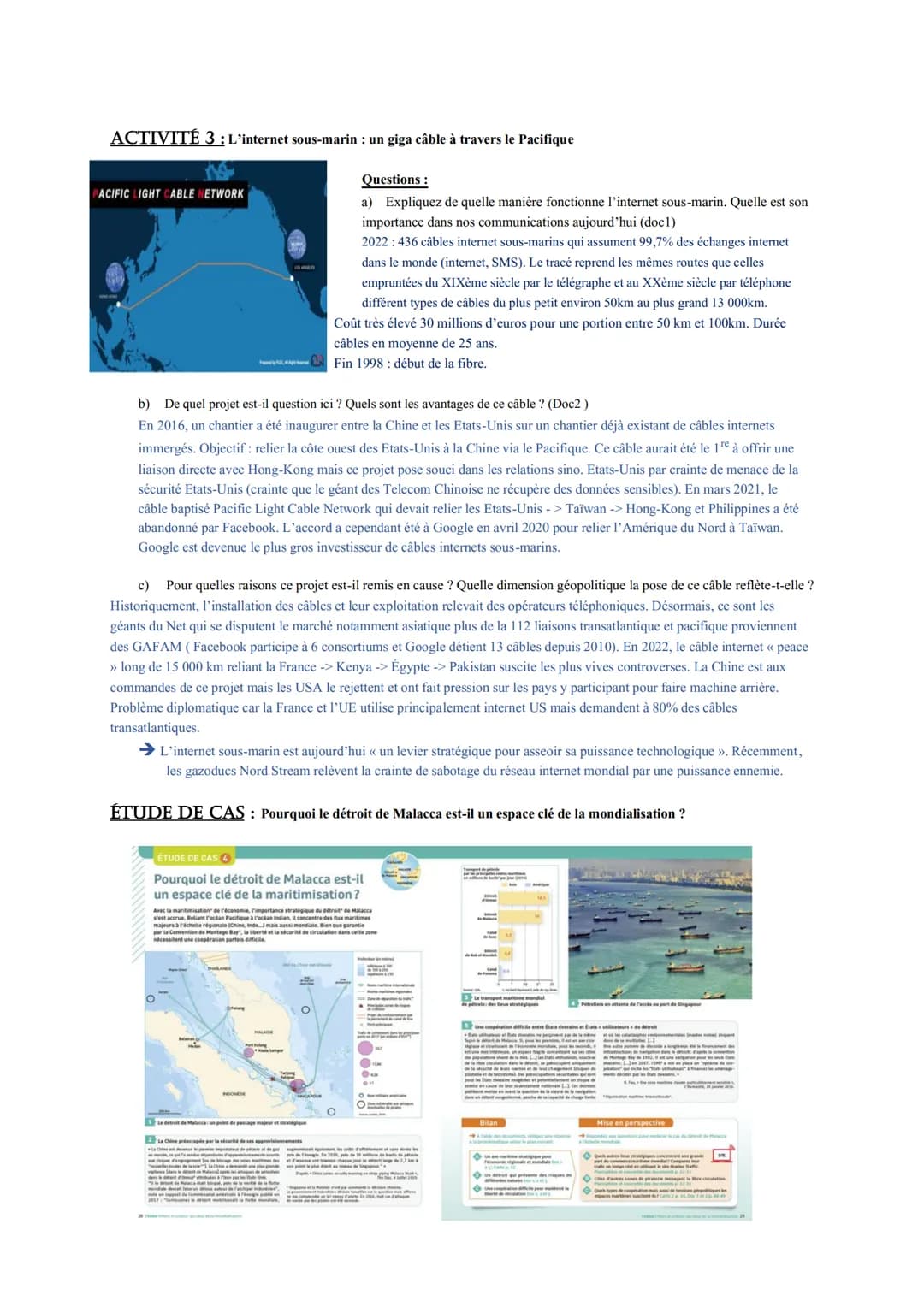 BUSSE
OCEAN
INDVEN
HANGE MYANMAR
Problématique : Pourquoi les mers et les océans jouent-ils un rôle majeur dans la mondialisation ?
I-
A)
CO