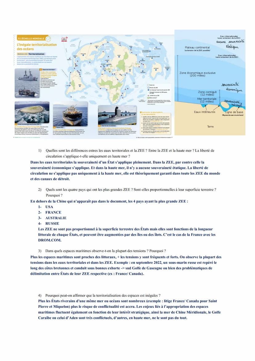 BUSSE
OCEAN
INDVEN
HANGE MYANMAR
Problématique : Pourquoi les mers et les océans jouent-ils un rôle majeur dans la mondialisation ?
I-
A)
CO