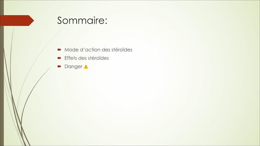 DOPAGE ET FONCTIONNEMENT
DE LA CELLULE MUSCULAIRE
Les conséquences du recours aux stéroïdes dans le cadre d'une pratique
sportive Sommaire:
