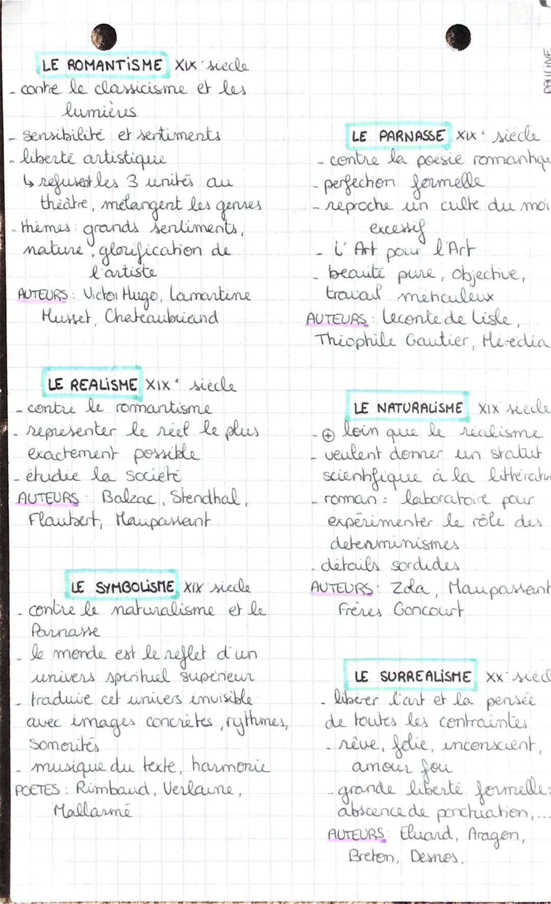 pere fr
mouvements
litteraires
mouvement litteraire: rassemblement d' écrivains,
d'artistes ou d intellectuels qui partagent la
même vision 