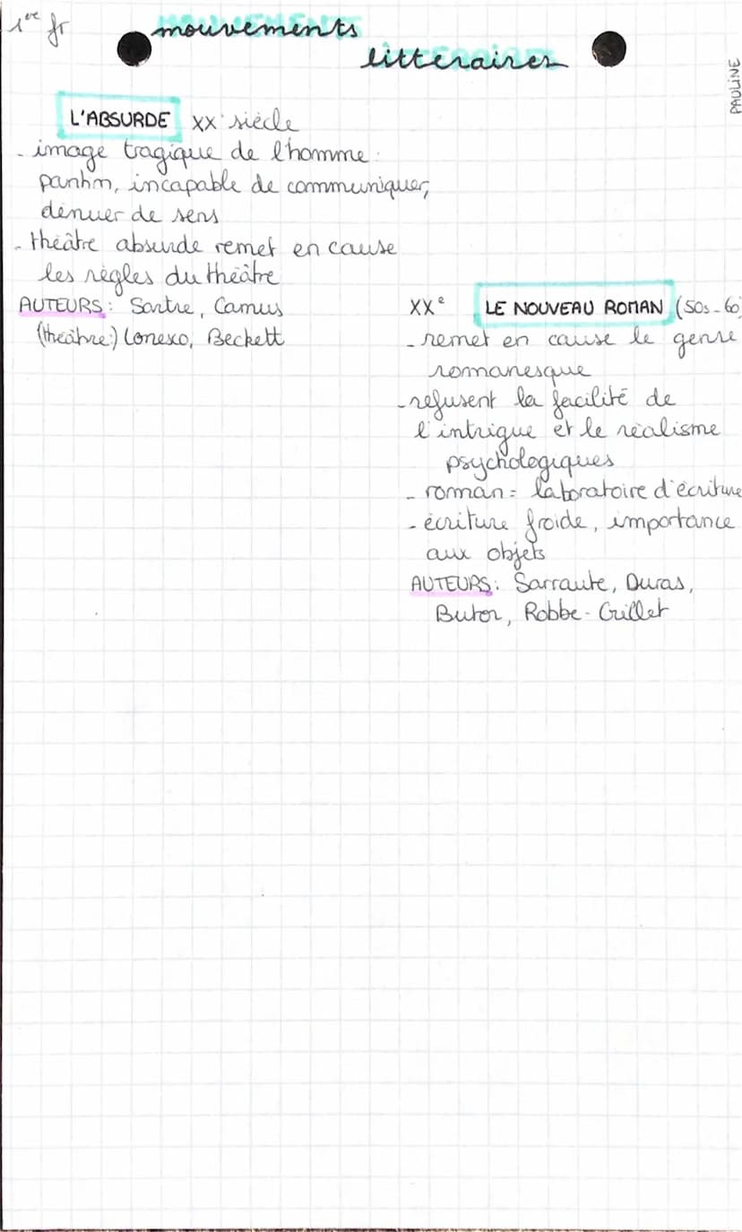pere fr
mouvements
litteraires
mouvement litteraire: rassemblement d' écrivains,
d'artistes ou d intellectuels qui partagent la
même vision 