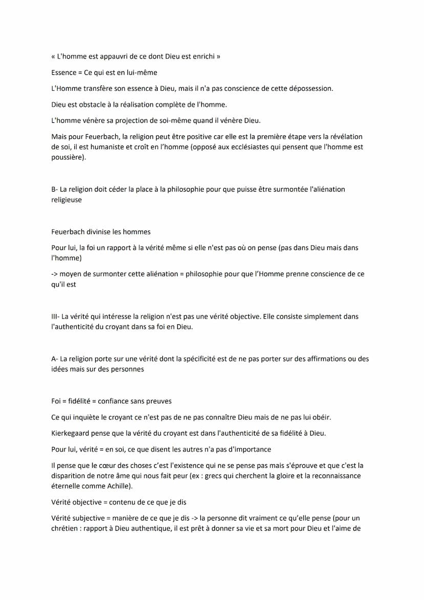 La religion détient-elle la vérité ?
1- la religion ne s'occupe pas de vérité mais d'obéissance, de justice et de charité. La vérité est
l'a