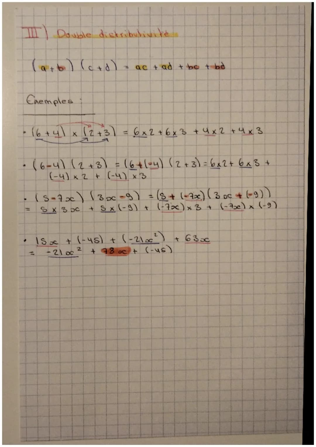 Exemple Développer + Réduire
• (4₁-3) x 2 + y
D: 4y x 2 − 3 x 2 +
R
calcul litteral (3)
=
A
A
8y
88
y
712x
ду
sr
Exemple factoriser
21x S6 y