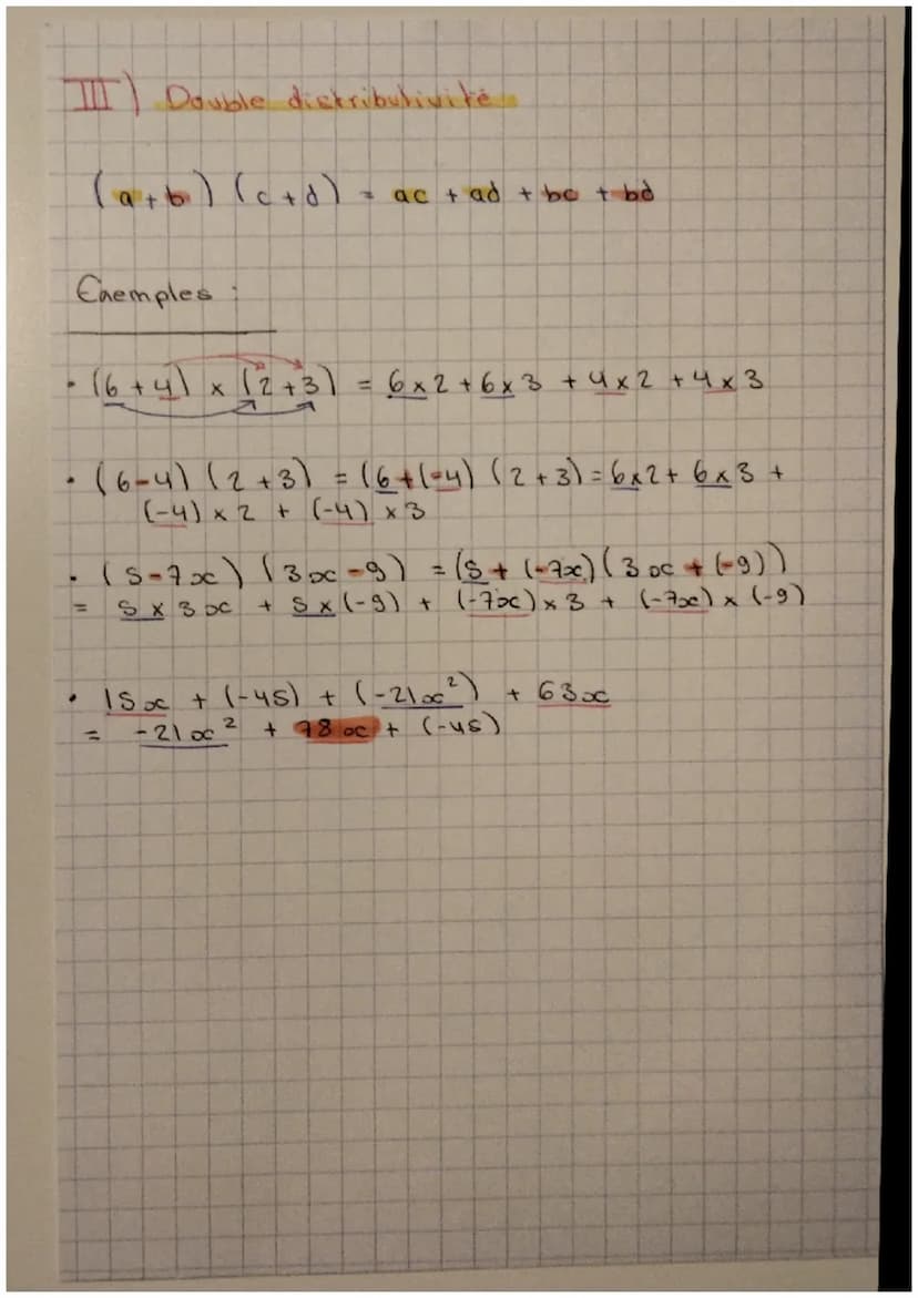 Exemple Développer + Réduire
• (4₁-3) x 2 + y
D: 4y x 2 − 3 x 2 +
R
calcul litteral (3)
=
A
A
8y
88
y
712x
ду
sr
Exemple factoriser
21x S6 y
