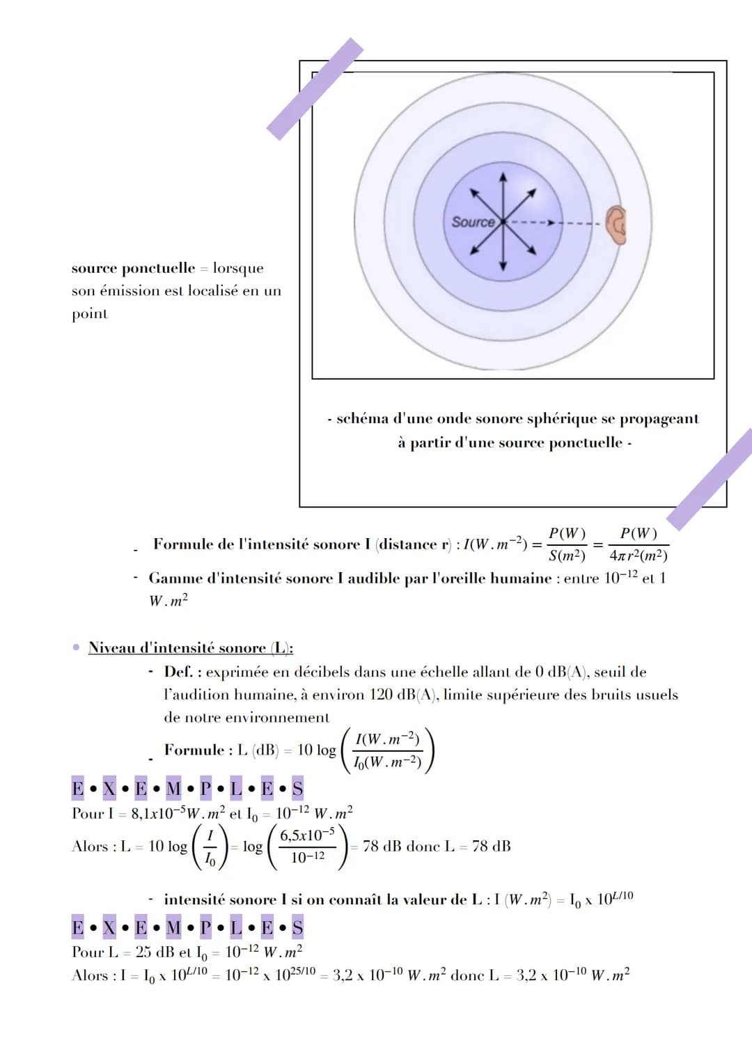 CHP
4
PHENOMENES
Atténuation et niveau sonore
• Révisions :
Définitions des différentes ondes:
-> onde = propagation d'une perturbation sans