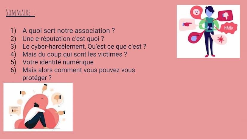 PARTIE 2:
PROTÉGER VOTRE IDENTITÉ NUMÉRIQUE ?
O
Lou GAUJAC -- AQUILA
Tessa FRANCHI SOMMAIRE :
1) A quoi sert notre association ?
2) Une e-ré