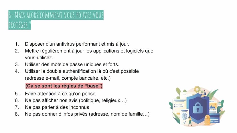 PARTIE 2:
PROTÉGER VOTRE IDENTITÉ NUMÉRIQUE ?
O
Lou GAUJAC -- AQUILA
Tessa FRANCHI SOMMAIRE :
1) A quoi sert notre association ?
2) Une e-ré
