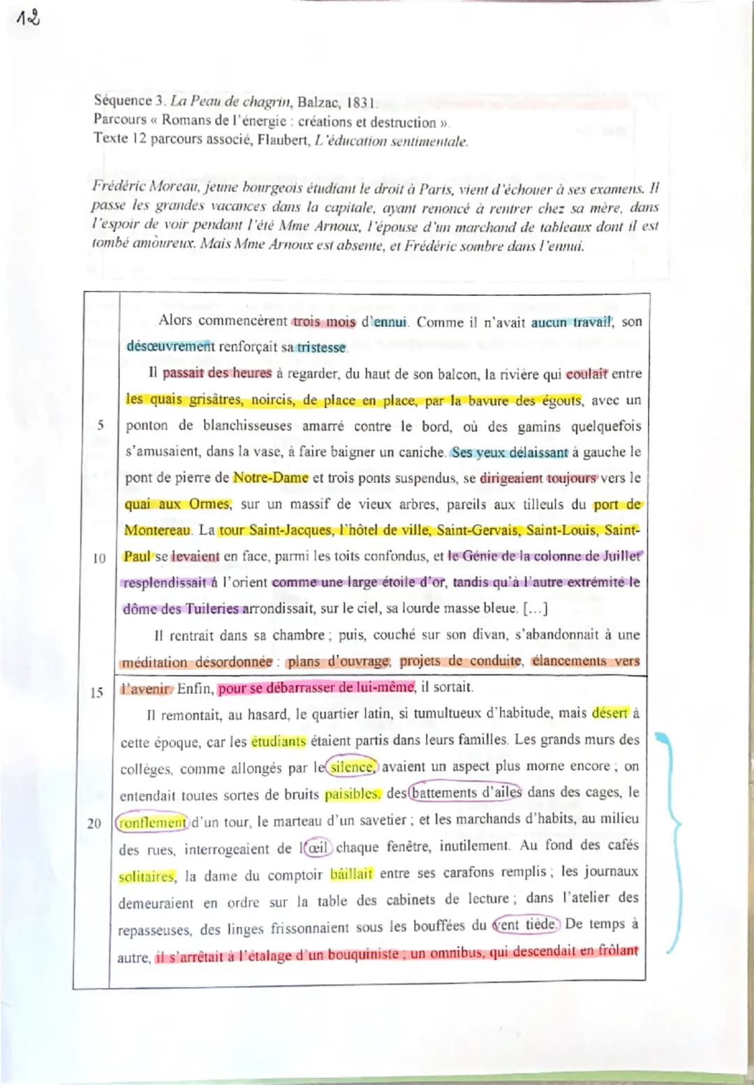 ?
12
Séquence 3. La Peau de chagrin, Balzac, 1831.
Parcours «Romans de l'énergie: créations et destruction».
Texte 12 parcours associé, Flau