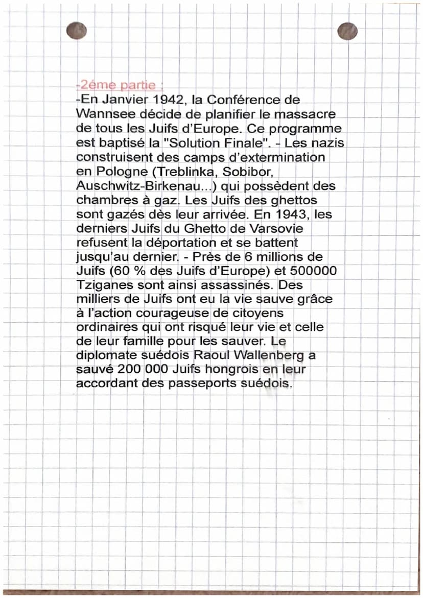 FICHE DE RÉVISION
SECONDE GUERRE MONDIALE
introduction: La seconde guerre
mondiale s'est déroulée du 1er septembre
1939 au 02 septembre 1945
