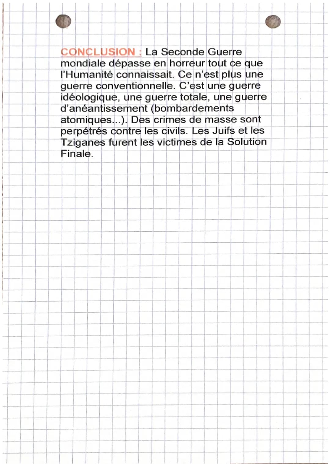 FICHE DE RÉVISION
SECONDE GUERRE MONDIALE
introduction: La seconde guerre
mondiale s'est déroulée du 1er septembre
1939 au 02 septembre 1945