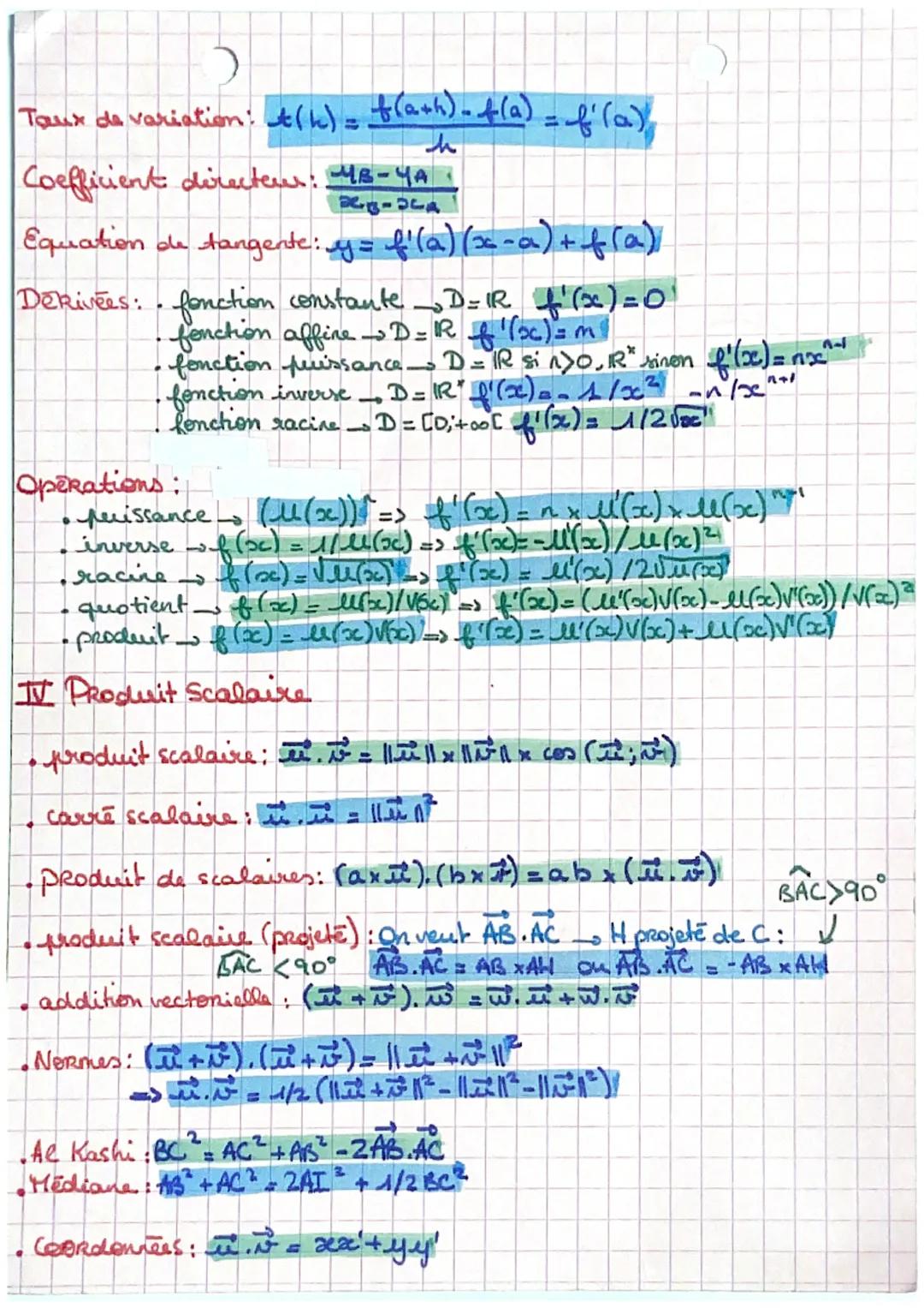 Formules
I second degré
fonction
polynôme du second degré : f(x) = ax²+bx+c (a +0)
b
•Forme canonique: if (x)= a (x-α +/ Ba=- - 2 ₁ / B = f(