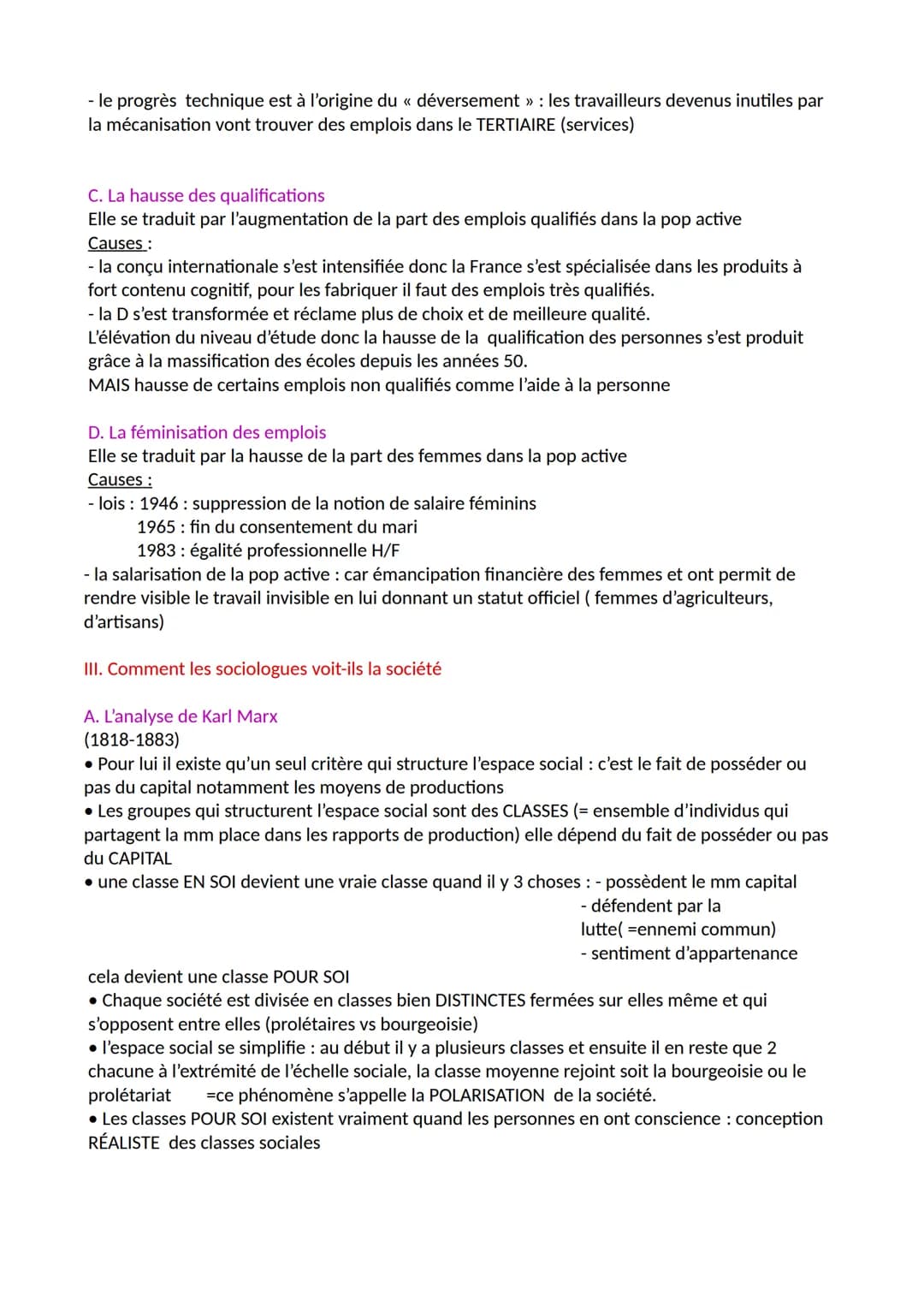 CHAPITRE 1: La structure sociale
1. Facteurs des structuration et de hiérarchisation de l'espace social
Définitions :
- structure sociale: m