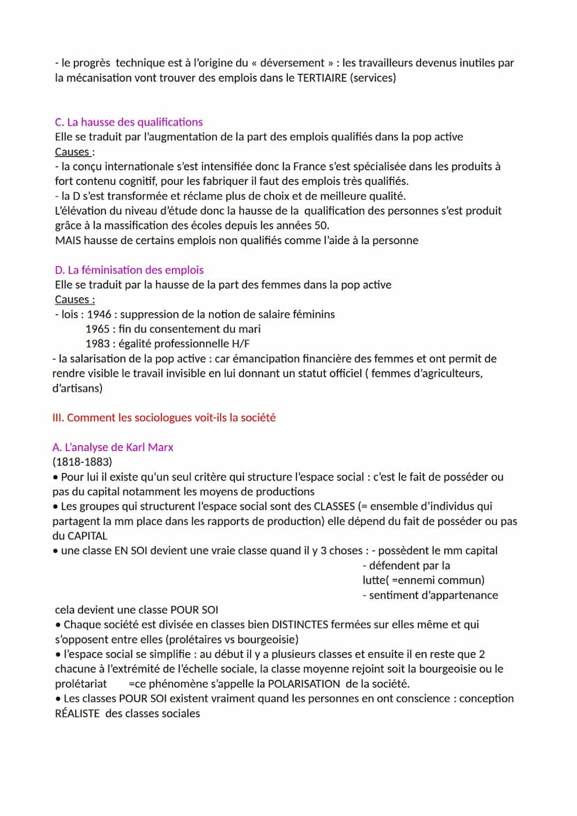 CHAPITRE 1: La structure sociale
1. Facteurs des structuration et de hiérarchisation de l'espace social
Définitions :
- structure sociale: m