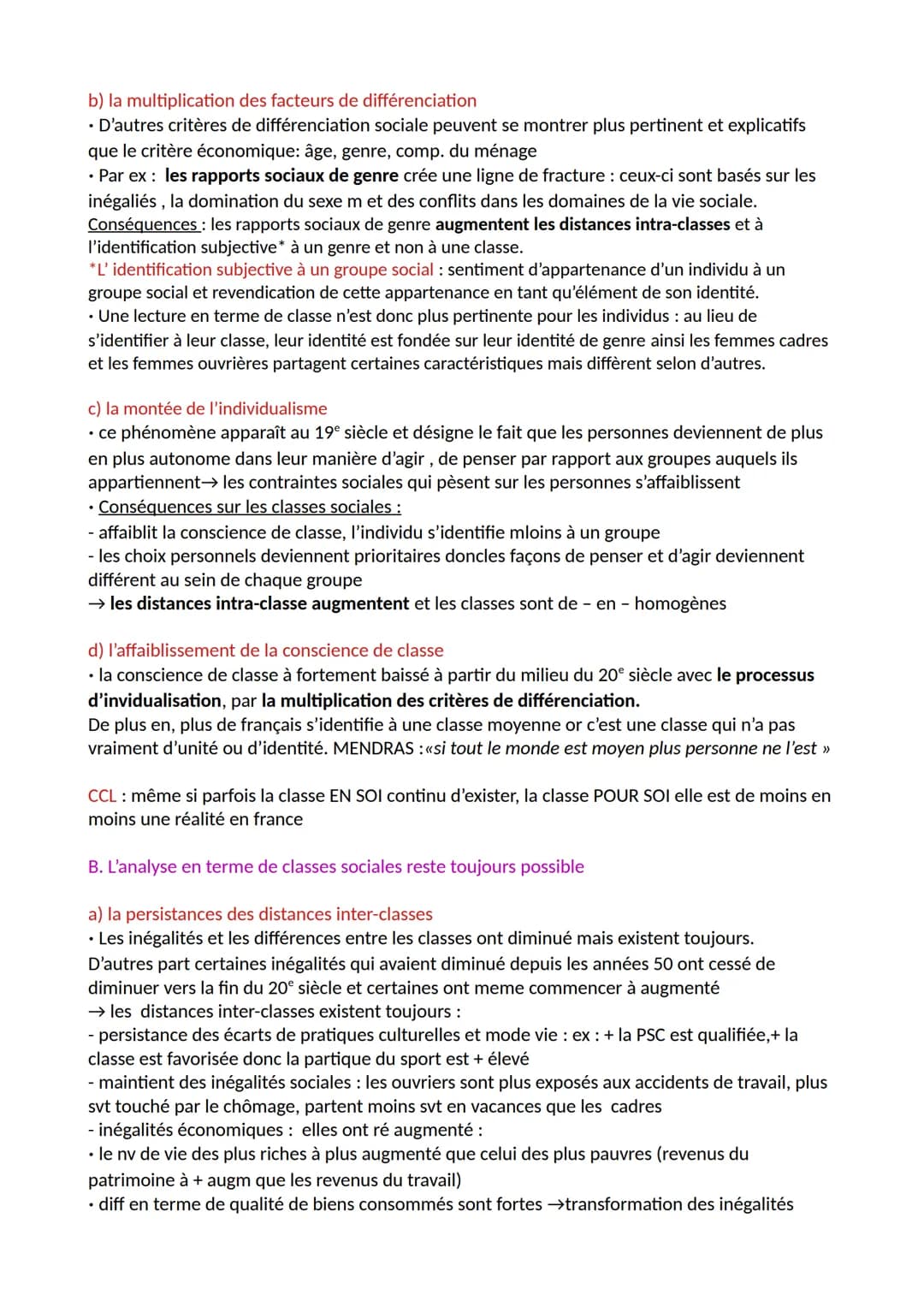 CHAPITRE 1: La structure sociale
1. Facteurs des structuration et de hiérarchisation de l'espace social
Définitions :
- structure sociale: m