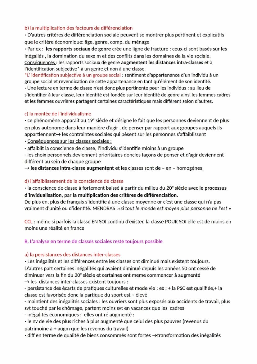 CHAPITRE 1: La structure sociale
1. Facteurs des structuration et de hiérarchisation de l'espace social
Définitions :
- structure sociale: m