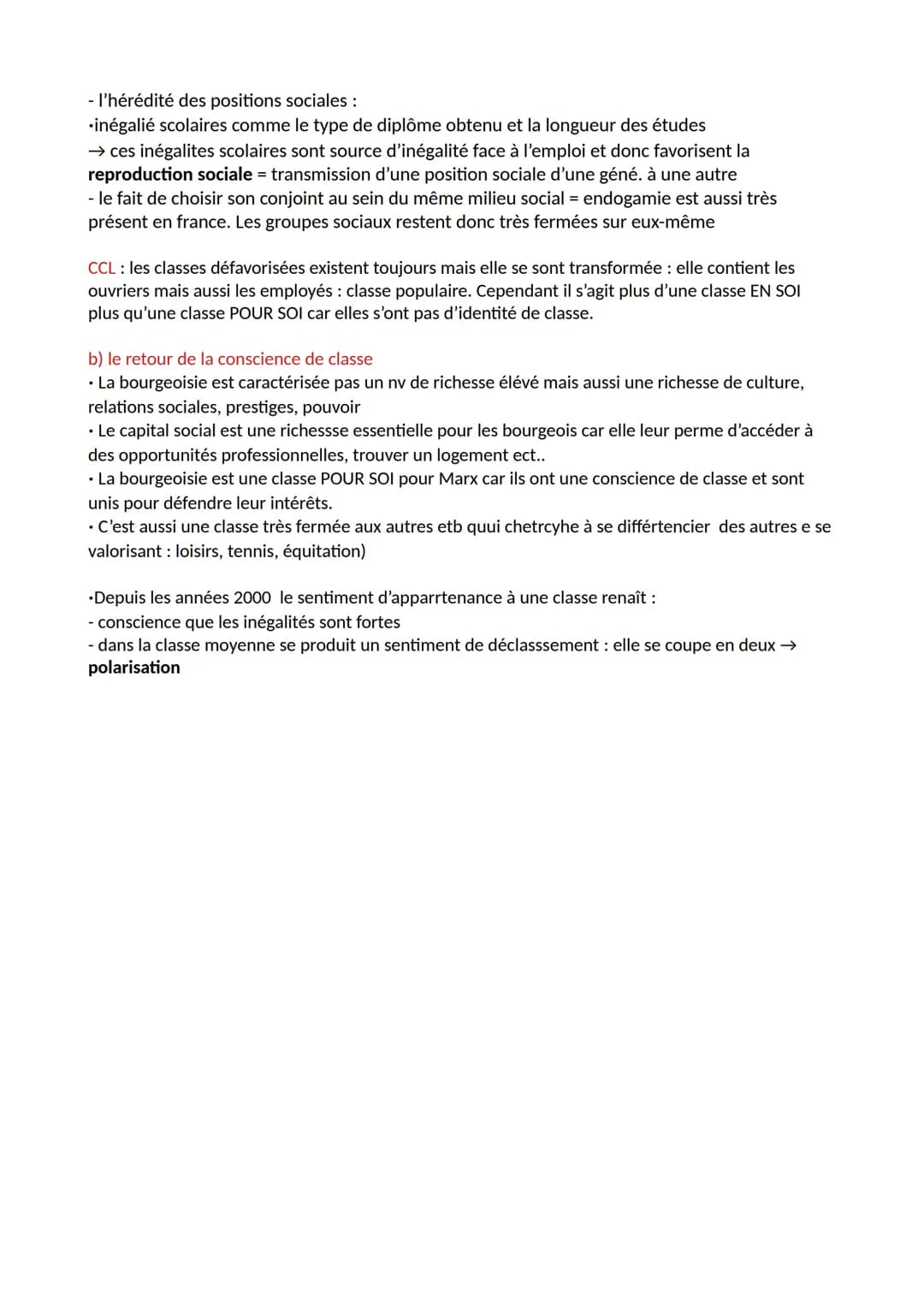 CHAPITRE 1: La structure sociale
1. Facteurs des structuration et de hiérarchisation de l'espace social
Définitions :
- structure sociale: m