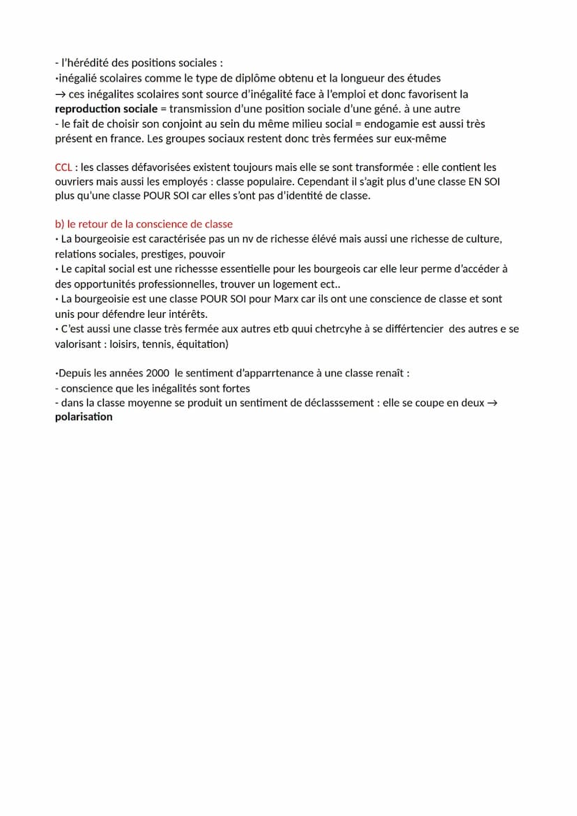 CHAPITRE 1: La structure sociale
1. Facteurs des structuration et de hiérarchisation de l'espace social
Définitions :
- structure sociale: m