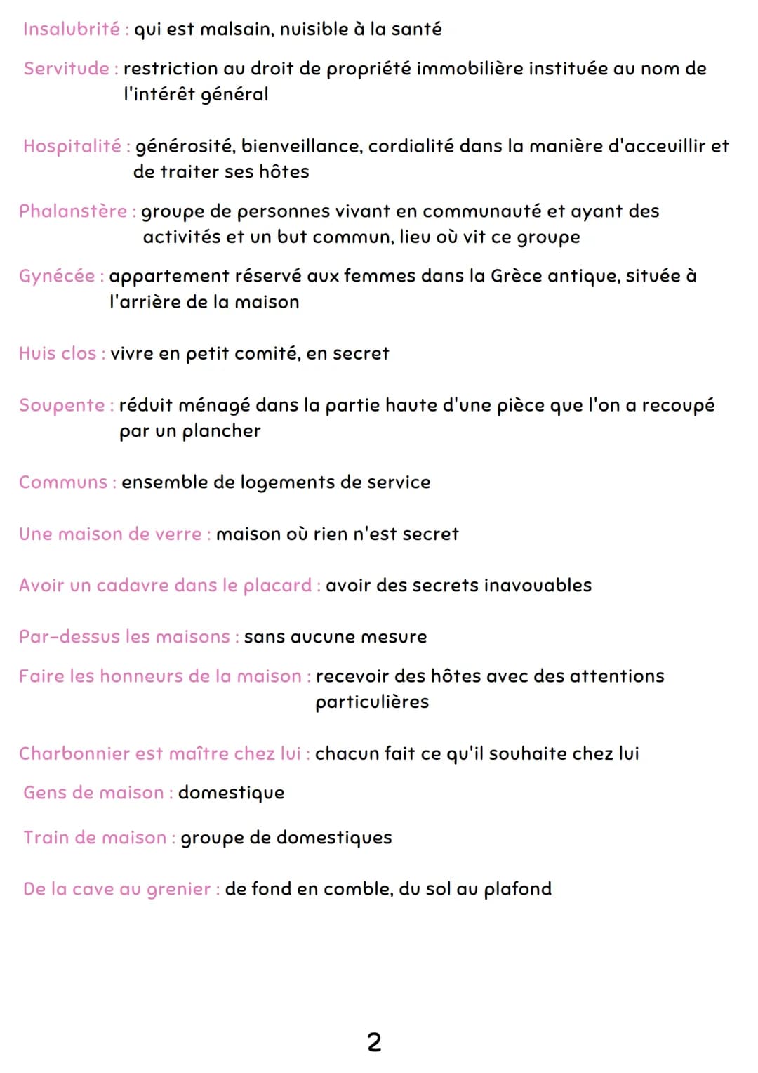 Chapitre 1-
Cours
BTS GPME 1ère année
Culture générale
Dans ma maison
Maison: bâtiment constitué de quatre murs et un toit où vit une person