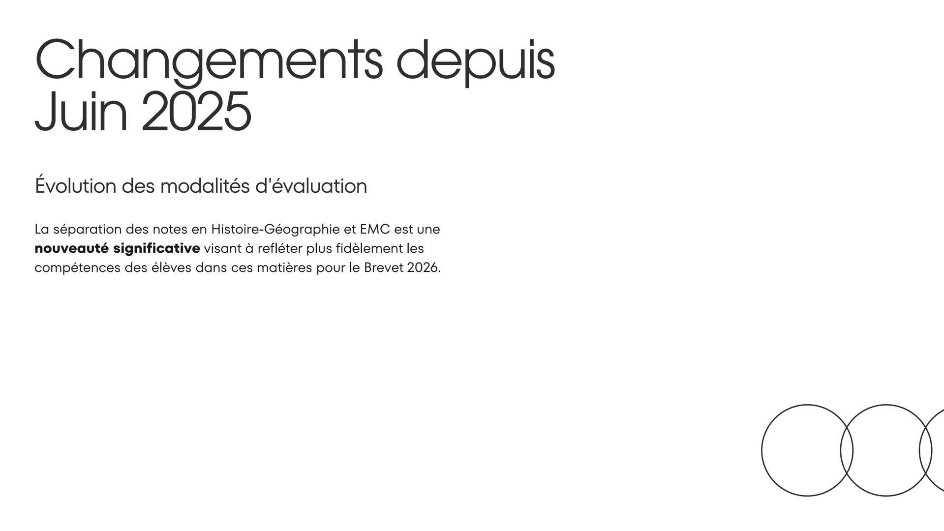 EXPLICATIONS

Présentation du
Brevet 2026

Présenté par Mathias Tusseau # Objectifs de la Réforme

Contexte et enjeux clés

La réforme du Br