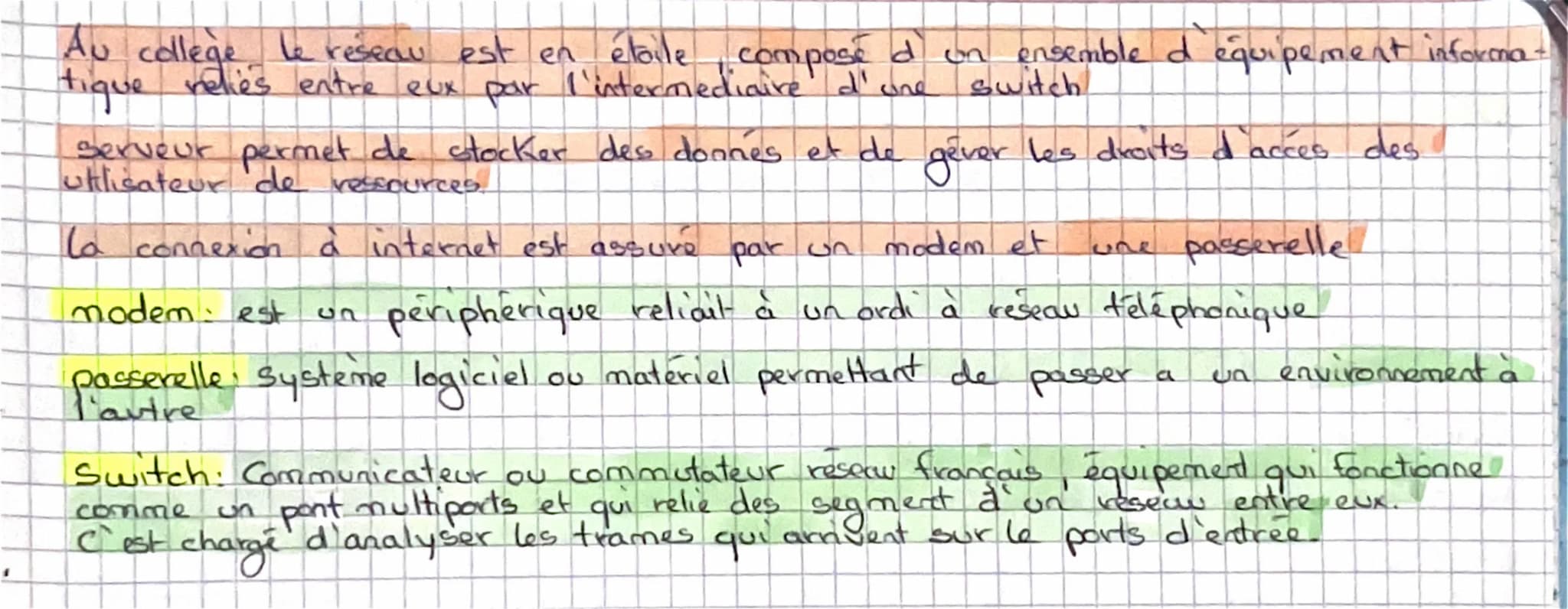 techno + réseau informatique
C'est un ensemble d'ordi relies entre eux par un repatiteur pour partager des ressource
informatique et des pér