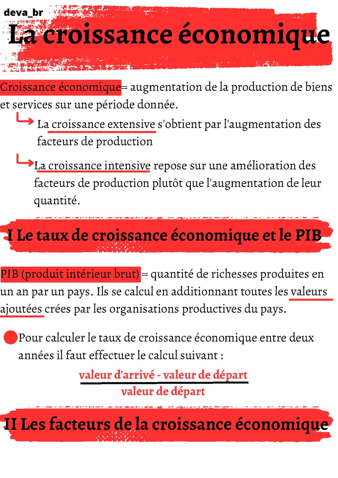 SES: La croissance économique 