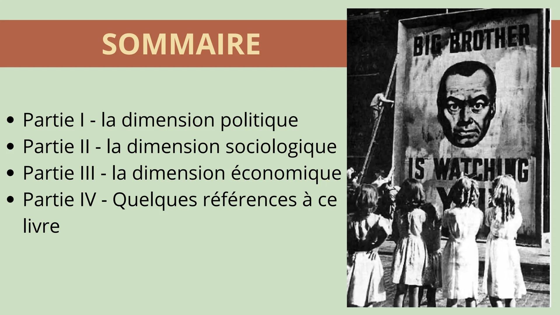 BIG BROTHER IS
WATCHING YOU
1984-Georges Orwell
La naissance de la dystopie Qu'est ce qu'une dystopie?
Récit de fiction qui décrit un monde 
