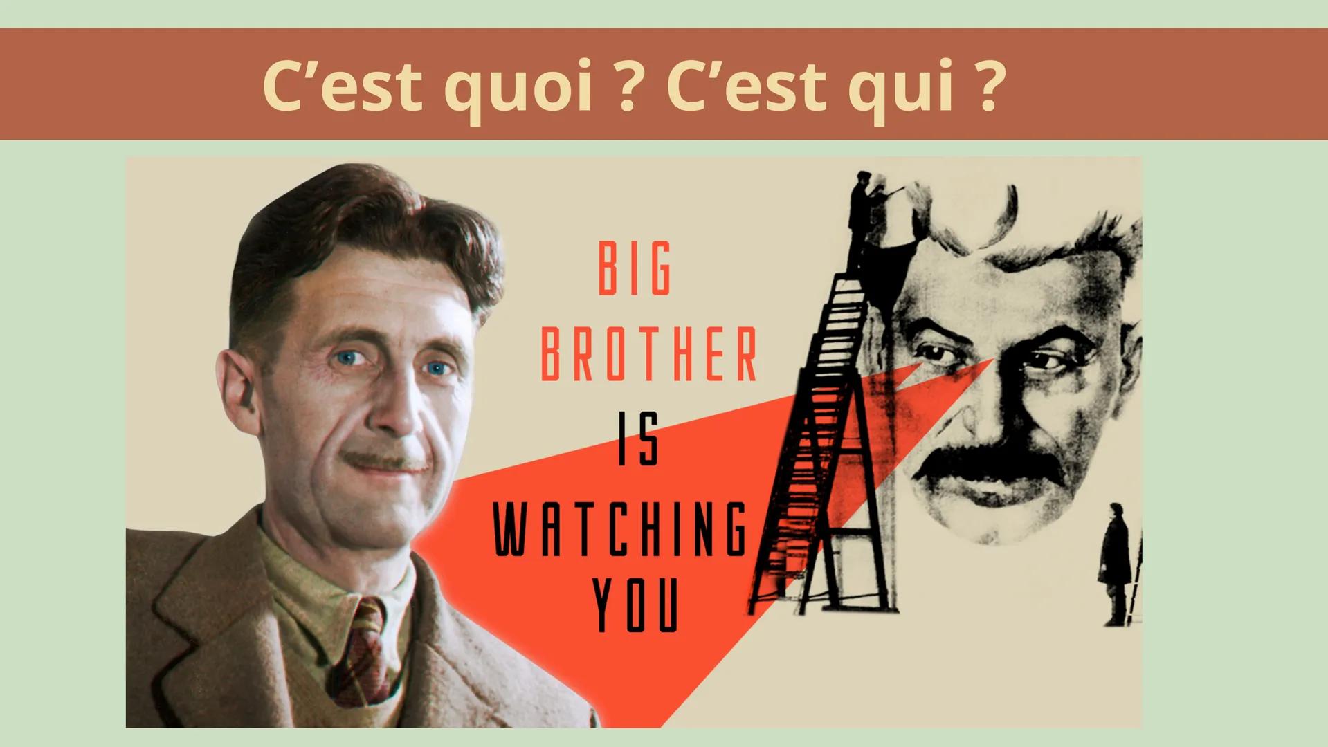 BIG BROTHER IS
WATCHING YOU
1984-Georges Orwell
La naissance de la dystopie Qu'est ce qu'une dystopie?
Récit de fiction qui décrit un monde 