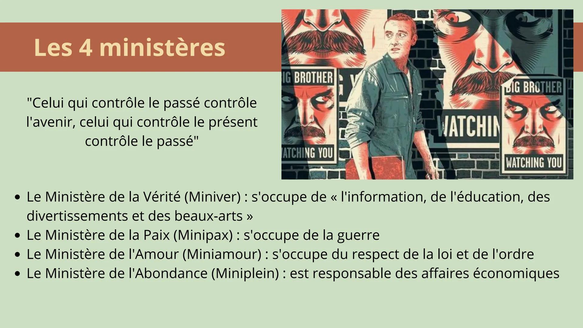 BIG BROTHER IS
WATCHING YOU
1984-Georges Orwell
La naissance de la dystopie Qu'est ce qu'une dystopie?
Récit de fiction qui décrit un monde 