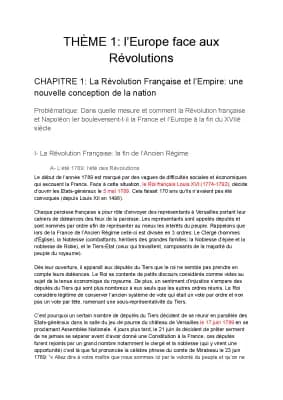 Know Cours histoire- L’EUROPE FACE AUX RÉVOLUTIONS 1ère thumbnail
