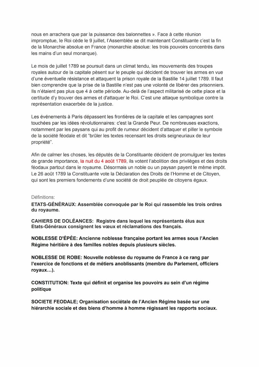 THÈME 1: I'Europe face aux
Révolutions
CHAPITRE 1: La Révolution Française et l'Empire: une
nouvelle conception de la nation
Problématique: 