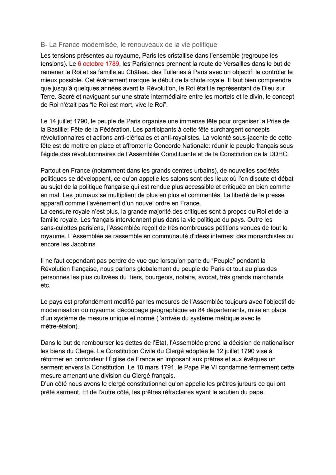 THÈME 1: I'Europe face aux
Révolutions
CHAPITRE 1: La Révolution Française et l'Empire: une
nouvelle conception de la nation
Problématique: 